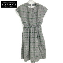 Aquascutum グレー チェック柄 ワンピース M