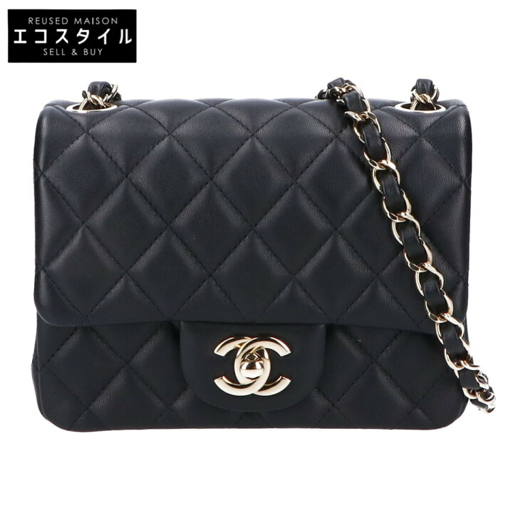 楽天市場】CHANEL シャネル 新品同様 ラムスキン ココマーク ミニ 