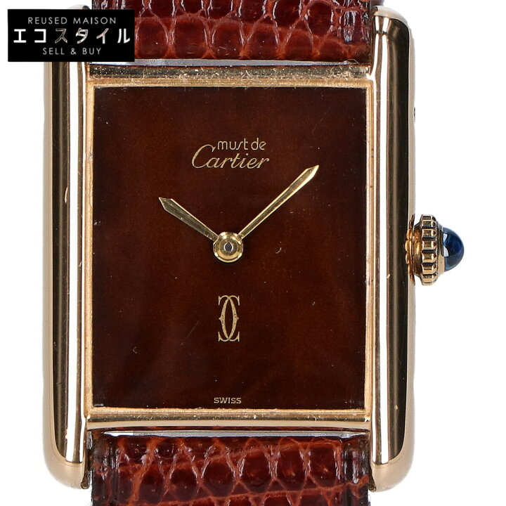 楽天市場】Cartier カルティエ マストタンクLM ヴェルメイユ マーブル 