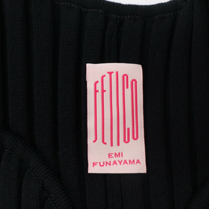 楽天市場】FETICO フェティコ FTC234-0707 23AW ﾌﾞﾗｯｸ RIB KNIT SLIT  