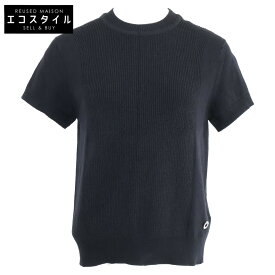 HERMES エルメス 【新品/国内正規】4H2600D1 カシミヤ100％ 半袖ニットセーター/ トップス 38 ブラック レディース 【中古】