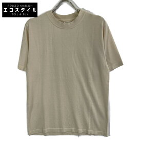 Yonetomi ヨネトミ 95-242-024 アイボリー シルク100 ショートスリーブクルーネックニット トップス 3 アイボリー メンズ 【中古】