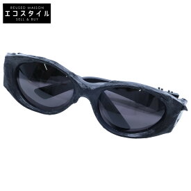 44 LABEL GROUP 44レーベルグループ MAGMA 001 マグマ テクスチャードフレーム サングラス ブラック メンズ 【中古】