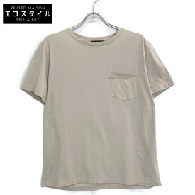 A.P.C. アーペーセー 25082-1-92707 ベージュ 刺繍入り ポケットTシャツ トップス L ベージュ レディース 【中古】