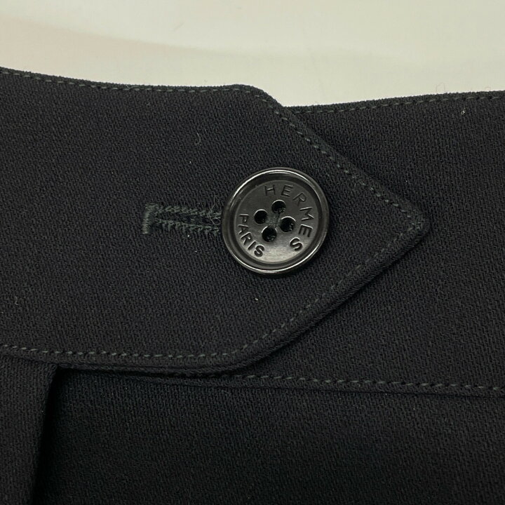 楽天市場】HERMES エルメス ﾌﾞﾗｯｸ ｳｰﾙ混 ｾﾝﾀｰﾌﾟﾚｽ ｽﾄﾚｰﾄｽﾗｯｸｽ ボトムス  