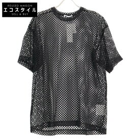 CDG シーディージー 24SS 黒 オーバーサイズ メッシュTシャツ トップス S ブラック ホワイト メンズ 【中古】