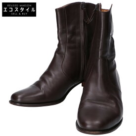 HERMES エルメス サイドジップ アンクルブーツ シューズ 36 ダークブラウン レディース 【中古】