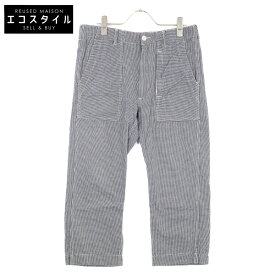 Engineered Garments エンジニアードガーメンツ ブラック ハンドトゥース ドロストパンツ ボトムス XS ブラック×ホワイト メンズ 【中古】