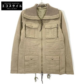 Dior HOMME ディオールオム 05AW カーキ ミリタリージャケット ジャケット 44 ブラウン メンズ 【中古】