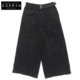 sacai サカイ 美品 コーデュロイ パンツ ボトムス メンズ ブラック 1 24-03491M 24AW ボトムス 1 ブラック メンズ 【中古】