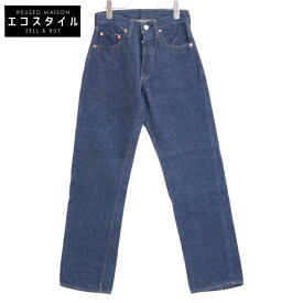 LEVI‘S リーバイス デッドストック 501 66前期生地 66後期 ボタン裏524 フラッシャー付き デニムパンツ ボトムス W27 L32 ブルー メンズ 【中古】