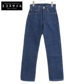 LEVI‘S リーバイス デッドストック品 501 66前期生地 66後期 ボタン裏6 フラッシャー付き デニムパンツ ボトムス W27 L32 ブルー メンズ 【中古】