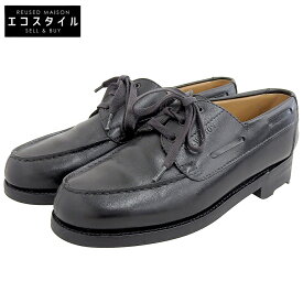 J.M. WESTON ジェイエムウエストン ソフトカーフ ヨットダービー シューズ メンズ ブラック 5D 690 シューズ 5D ブラック メンズ 【中古】