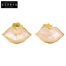 Marie-Helene de Taillac マリーエレーヌドゥタイヤック ローズクォーツ テンダーキス スタッド ピアス イエローゴールド レディース 【中古】