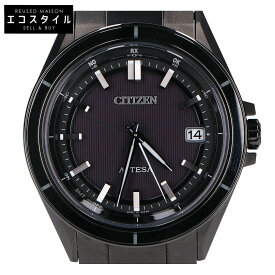 CITIZEN シチズン 【美品】CB3035-72E H128 ACT Line ブラックチタンシリーズ ATTESA アテッサ エコ・ドライブ電波 腕時計 ブラック メンズ 【中古】