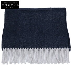 HERMES エルメス 【美品/国内正規】ポケットカーゴ カシミヤ マフラー インディゴ レディース 【中古】