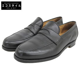 Giacometti. ジャコメッティ ユタカーフ コインローファーシューズ メンズ ブラック 40 1/2 FG-361 シューズ 40 1/2 ブラック メンズ 【中古】