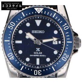 SEIKO セイコー 【美品】SBDN079 PROSPEX プロスペックス DIVER SCUBA ダイバースキューバ ソーラー 腕時計 ブラック/ブルー/シルバー メンズ 【中古】