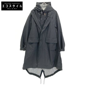 sacai サカイ 23AW 23-03052M ネイビー ナイロンボンディングコート コート 2 ブラック メンズ 【中古】