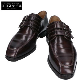 berluti ベルルッティ 【美品】スクエアトゥ ダブルモンクストラップ シューズ 7 ブラウン メンズ 【中古】