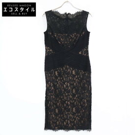 TADASHI SHOJI タダシショージ 6L1449M ブラック レース ドレス ワンピース ワンピース 4 ブラック レディース 【中古】