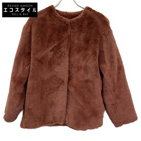 CASA FLINE カーサフライン 2224307033 ブラウン エコファー 襟付き ショートコート コート F ブラウン レディース 【中古】