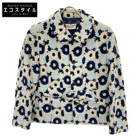 robe de chambre COMME des GARCONS ローブドシャンブル コムデギャルソン RJ-040110 フローラル総柄ジャケット ジャケット 表記なし ネイビー レディース 【中古】