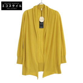 TOYOBOSHI トウヨウボウシ 糸衣 イエロー TOKURA 09IT-AC6002 カシミヤ カーディガン トップス F イエロー レディース 【中古】