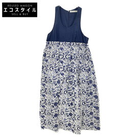 MARIHA マリハ ネイビー 花柄切り替え 夜の渚のドレス ノースリーブ ワンピース ワンピース 表記なし ネイビー レディース 【中古】
