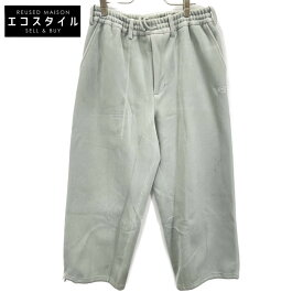 Y-3 ワイスリー ワンダーシルバー 23AW IQ1829 ベルベット カフ パンツ ボトムス XS シルバー系 メンズ 【中古】