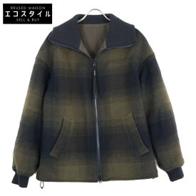 ASPESI アスペジ カーキ×ネイビー W1A CG47 L669 リバーシブル ボンバージャケット ジャケット Ⅿ カーキ／ネイビー メンズ 【中古】