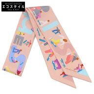 HERMES エルメス 【美品】H064176S 09 フィギュア・リーブル シルク ツイリー スカーフ ローズ・プードル…