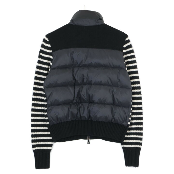楽天市場】MONCLER モンクレール ブラック×ホワイト CARDIGAN TRICOT 