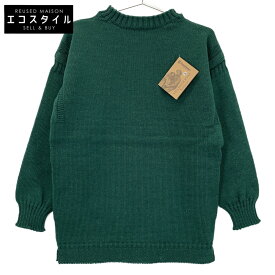 guernsey woollens ガンジーウーレンズ グリーン ウール100 ガンジー セーター ハイネックニット トップス 38 グリーン メンズ 【中古】