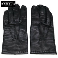 DENTS デンツ 【美品】カシミヤライニング ラムスキン グローブ ブラック メンズ 【中古】