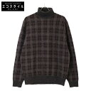 Loro Piana ロロピアーナ 【国内正規】FAI2977 チェック カシミヤxシルク タートルネック ニットセーター トップス 52…