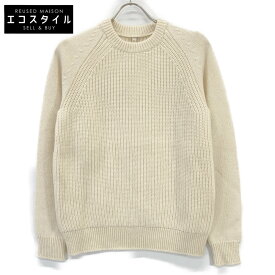 TOYOBOSHI トウヨウボウシ 糸衣 白 生成 15IT-PC2310 MAKI カシミヤ100 クルーネック セーター トップス 2 ローホワイト レディース 【中古】