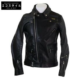 Lewis Leathers ルイスレザー 美品 441T サイクロン カウハイド タイトフィット ブラックナイロンニットライニング ライダースジャケット ジャケット 36 ブラック メンズ 【中古】