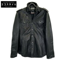 楽天市場】中古 バーバリー ブラックレーベル レザー ジャケット 