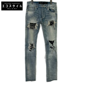 FAGASSENT ファガッセン ブルー AXCEL BLOW ダメージスキニーパンツ ボトムス 26 ブルー メンズ 【中古】