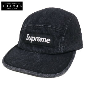 Supreme シュプリーム 【美品】2024SS Denim Camp Cap デニム キャンプ キャップ 帽子 ブラック メンズ 【中古】