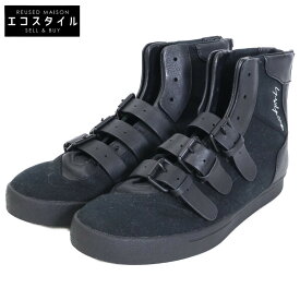 yohjiyamamoto ヨウジヤマモト x adidas アディダス EE6809 ベルト ハイカットスニーカー シューズ US6 ブラック メンズ 【中古】