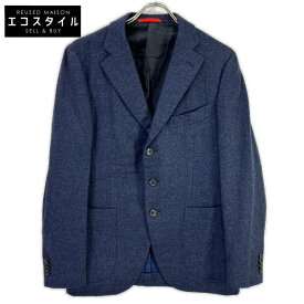 ISAIA イザイア SAILOR ウールカシミヤ ネイビー ノッチドラペル シングルジャケット ジャケット 48 ネイビー メンズ 【中古】