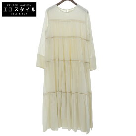 ne quittez pas ヌキテパ コットン ティアードマキシワンピース レディース ベージュ 010411CK1 ワンピース ― ベージュ レディース 【中古】