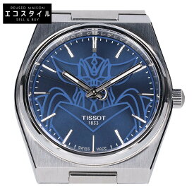 TISSOT ティソ 新品同様 T137.407.11.041.02 スペシャルエディション PRX UFO ロボ グレンダイザー シースルーバック ブルー文字盤 自動巻き 腕時計 メンズ 【中古】