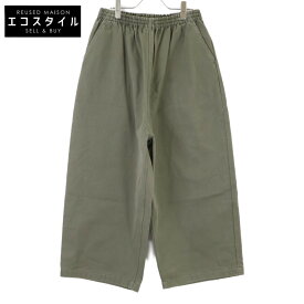 BALENCIAGA バレンシアガ 【新品同様/国内正規/24年製】808895 ワイドバギーパンツ ボトムス XXS カーキ レディース 【中古】