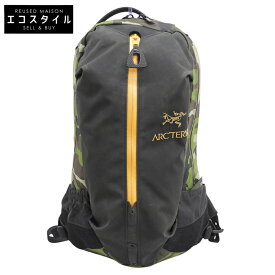 ARC'TERYX アークテリクス カモフラ柄 ARRO 22 アロー22 BEAMS別注 バックパック リュック デイパック メンズ ブラック×グリーン系 25361 リュック バックパック ブラック/グリーン系 メンズ 【中古】