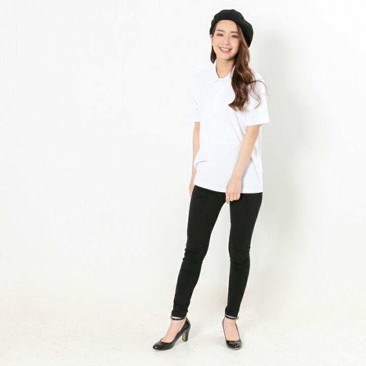 楽天市場 ポロシャツ レディース メンズ ユニセックス かわいい 半袖 ドライ 吸水 速乾 大きいサイズ 制服 ユニフォーム 仕事 クールビズ 介護 スポーツ ゴルフ カジュアル オシャレ ネイビー 白 黒 父の日 スタイルイコール