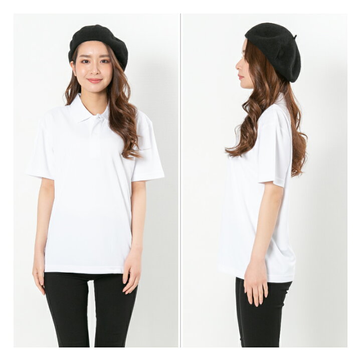 楽天市場 ポロシャツ レディース メンズ ユニセックス かわいい 半袖 ドライ 吸水 速乾 大きいサイズ 制服 ユニフォーム 仕事 クールビズ 介護 スポーツ ゴルフ カジュアル オシャレ ネイビー 白 黒 父の日 スタイルイコール