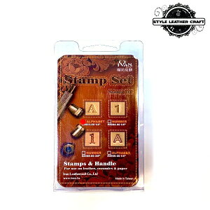 レザー 英字 手作り 革 レザークラフト アート エレガント 刻印セット 道具 ミニ ケース 小物入れ ギフト レザークラフト用工具 スタイルレザークラフト